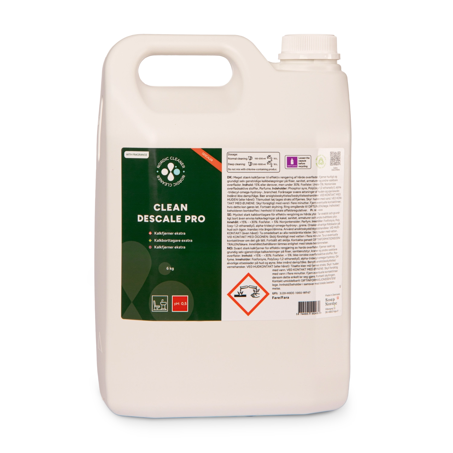 Clean Descale Pro - Kalkfjerner Ekstra 3x6 kg
